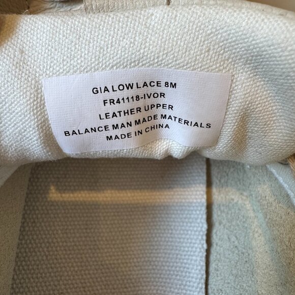 Frye Gia Low Lace Leather Sneakers Ivory w/Gum Sole | Women’s 8 - Picture 11 of 13